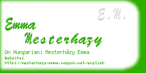 emma mesterhazy business card